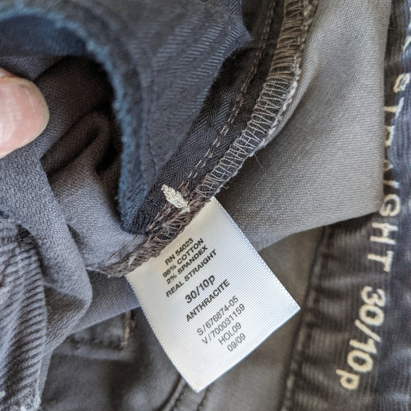 Gap Real Straight gray cords - Picture 4 of 6